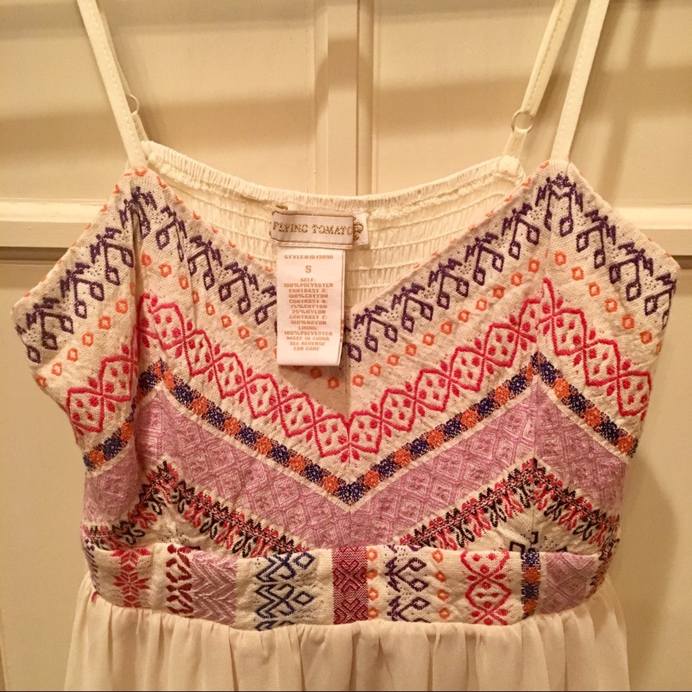 Embroidered Flying Tomato Boho Dress